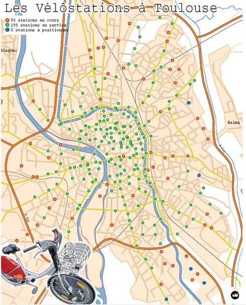 mappa di Tolosa moto