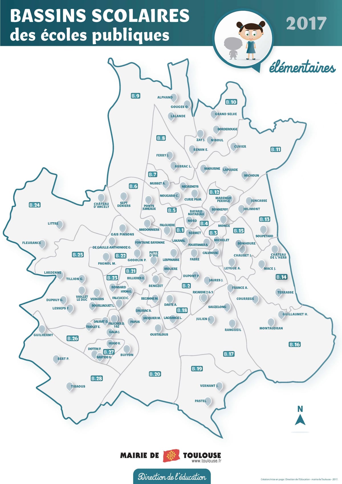 mappa di tououse scuola
