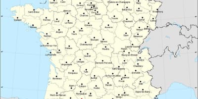 Mappa della francia che mostra Toulouse