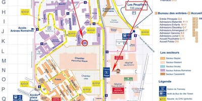 Mappa di Tolosa ospedale