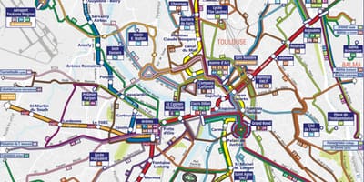 Toulouse bus route map